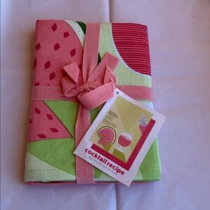 NWT cbasis Cocktail Recipe Dish Towels - Set of 2